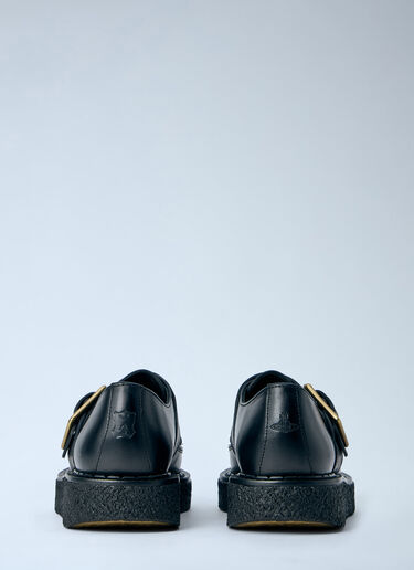 LN-CC® - Vivienne Westwood: Buckle Detail Leather Loafers - Black Vivienne Westwood Buckle Detail Leather Loafers Black vvw0264069