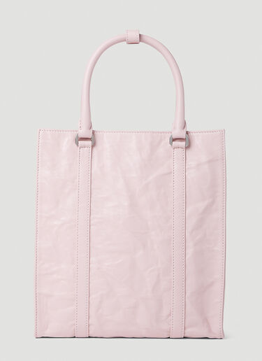 Prada Crinkled Leather Tote Bag Pink pra0252060