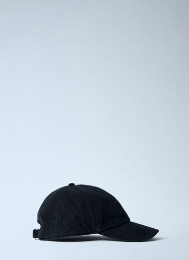 LN-CC® - MM6 Maison Margiela: Logo Motif Baseball Cap - Black MM6 Maison Margiela Logo Motif Baseball Cap Black mmm0163021
