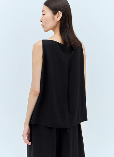 LN-CC® - Issey Miyake: Two As One Top - Black Issey Miyake Two As One Top Black ism0257008