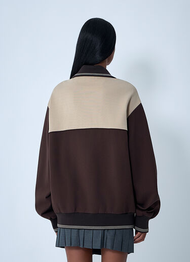 Miu Miu Contrast Panel Jacket Brown miu0262017