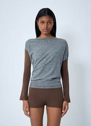 Kiko Kostadinov Heiss Knit Bodysuit Brown kko0262006