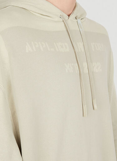LN-CC® - Applied Art Forms: Spray Stencil Hooded Sweatshirt - Beige Applied Art Forms Spray Stencil Hooded Sweatshirt Beige aaf0150009