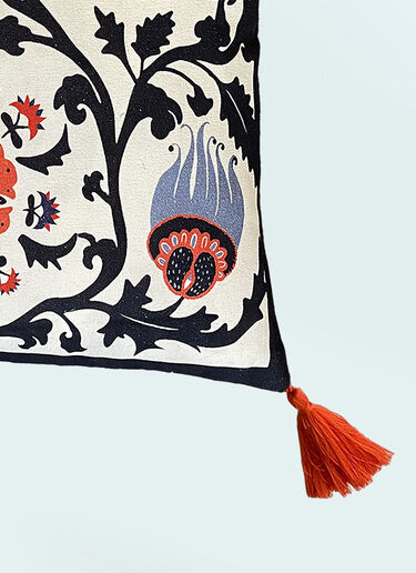 LN-CC® - Les-Ottomans: Flowers Embroidered cushion - Red Les-Ottomans Flowers Embroidered cushion Red wps0691529
