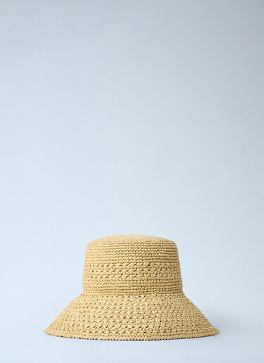 Miu Miu Logo Motif Bucket Hat Beige miu0261027