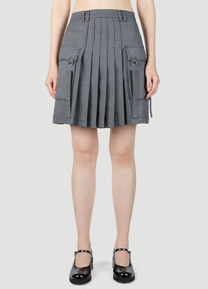 LN-CC® - Rokh: Pleated Skirt - Grey Rokh Pleated Skirt Grey rok0251010