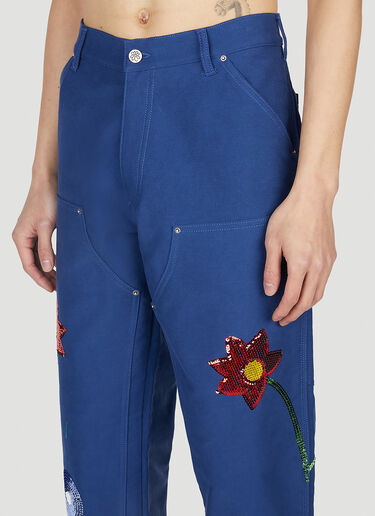 Sky High Farm Workwear 刺绣工装裤 深蓝色 skh0352008