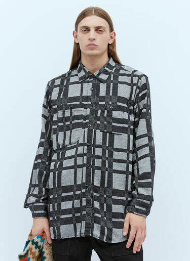 LN-CC® - Engineered Garments: Check Work Shirt - Grey Engineered Garments Check Work Shirt Grey egg0154002
