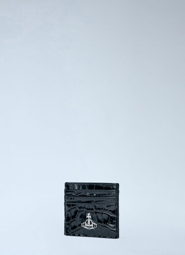 Vivienne Westwood Embossed Leather Card Holder Black vvw0263054