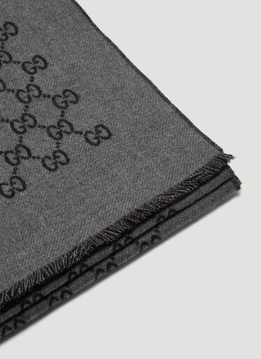 LN-CC® - Gucci: GG Motif Scarf - Grey Gucci GG Motif Scarf Grey guc0137032