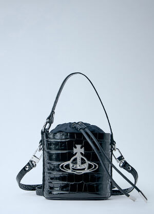 Vivienne Westwood Daisy Drawstring Bucket Bag  Black vww0363006