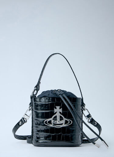 Vivienne Westwood Daisy Drawstring Bucket Bag  Black vww0363006