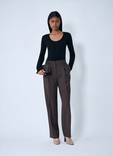 TOTEME Pleated Pants Brown tot0263021