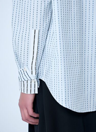 LN-CC® - Jacquemus: Patterned Cotton Poplin Shirt - White Jacquemus Patterned Cotton Poplin Shirt White jac0164017