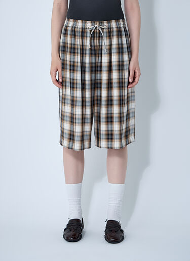 Acne Studios Check Shorts Beige acn0361003