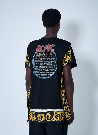 LN-CC® - Junya Watanabe: AC/DC T 恤 - 黑色 Junya Watanabe AC/DC T 恤 黑色 jwn0160001