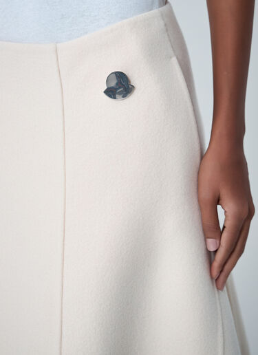 LN-CC® - Moncler + Jil Sander: Panelled Wool-Blend Maxi Skirt - White Moncler + Jil Sander Panelled Wool-Blend Maxi Skirt White mjl0262003