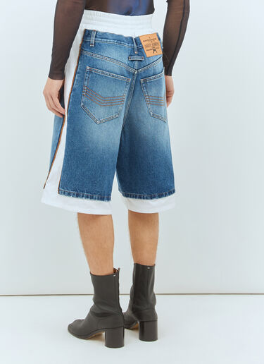 Jean Paul Gaultier Denim Panels Cotton Shorts Blue jpg0159002