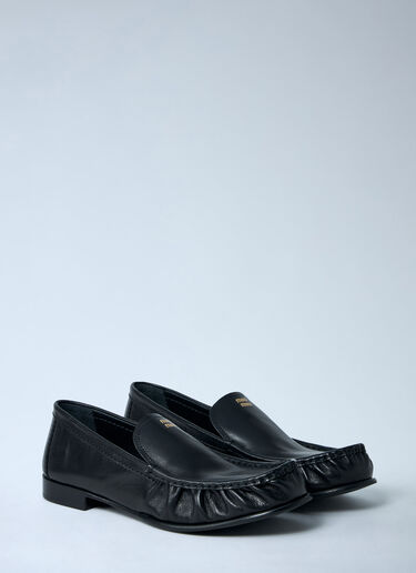 Miu Miu 皮革乐福鞋 黑色 miu0263022
