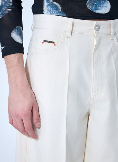 LN-CC® - Marni: Cotton Bermuda Shorts - White Marni Cotton Bermuda Shorts White mni0160005