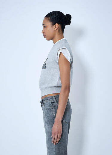 LN-CC® - Acne Studios: Sleeveless Logo Sweatshirt - Grey Acne Studios Sleeveless Logo Sweatshirt Grey acn0264038