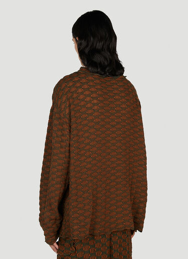 LN-CC® - Isa Boulder: Sphere Knit Long Sleeved Cardigan - Brown Isa Boulder Sphere Knit Long Sleeved Cardigan Brown isa0151006