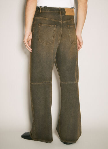 LN-CC® - MM6 Maison Margiela: Wide-Leg Jeans - Brown MM6 Maison Margiela Wide-Leg Jeans Brown mmm0158004