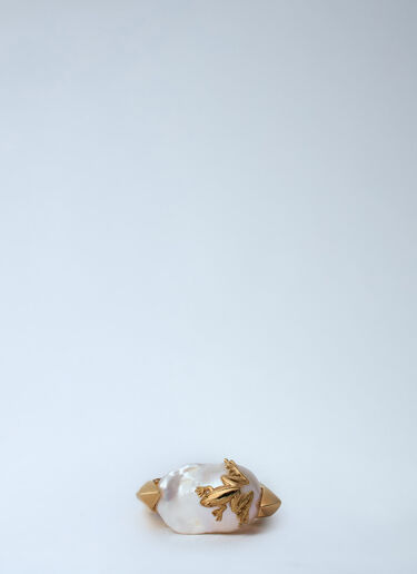 Bottega Veneta Rana Pearl Ring Gold bov0260033