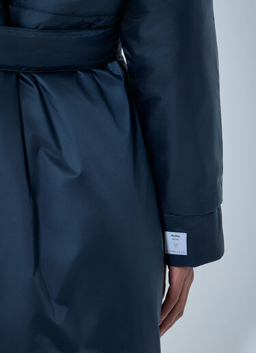 Max Mara Hooded Quilted Coat with Belt Blue max0263204
