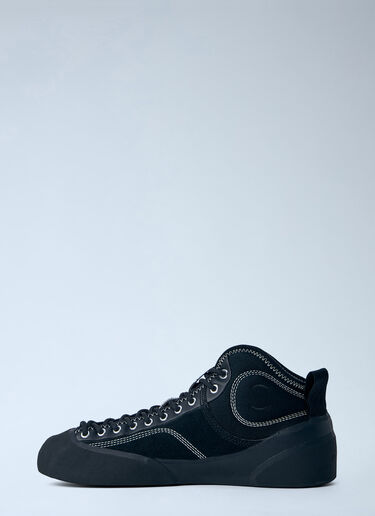 LN-CC® - Village PM: High-Top Sneakers with Contrast Stitching - Black Village PM High-Top Sneakers with Contrast Stitching Black vpm0164003