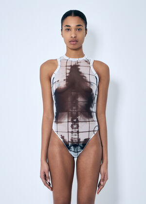 Jean Paul Gaultier Squeletor Mesh Bodysuit White jpg0259019