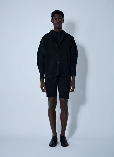 Homme Plissé Issey Miyake Pleated Zip-Up Jacket Black hmp0160013
