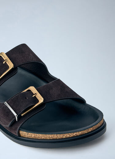 LN-CC® - The Row: Buckle Slides - Brown The Row Buckle Slides Brown row0264068