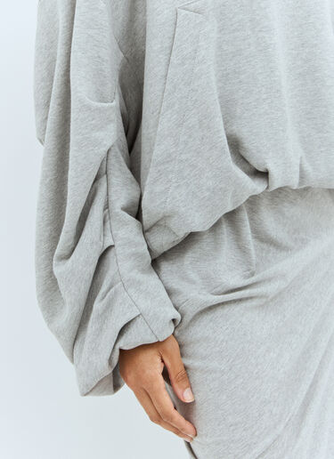 LN-CC® - Dries Van Noten: Balloon Hooded Sweatshirt - Grey Dries Van Noten Balloon Hooded Sweatshirt Grey dvn0258028