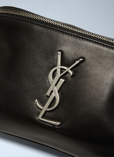 LN-CC® - Saint Laurent: Logo Monogram Belt Bag - Black Saint Laurent Logo Monogram Belt Bag Black sla0138034