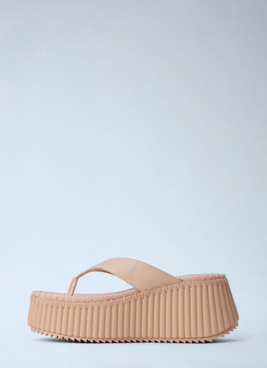 LN-CC® - Chloé: Nama Wedge Sandals - Beige Chloé Nama Wedge Sandals Beige chl0264033