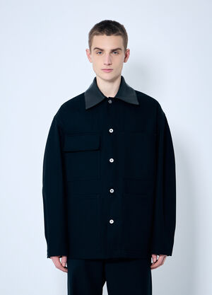 LN-CC® - Jil Sander: Cotton Twill Jacket - Black Jil Sander Cotton Twill Jacket Black jil0159008