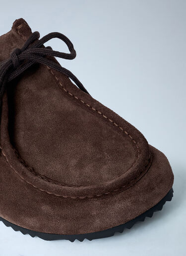 Dries Van Noten Leather Slip-On Shoes Dark Brown dvn0162034