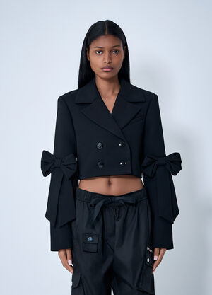 LN-CC® - GANNI: Cropped Blazer - Black GANNI Cropped Blazer Black gan0263014