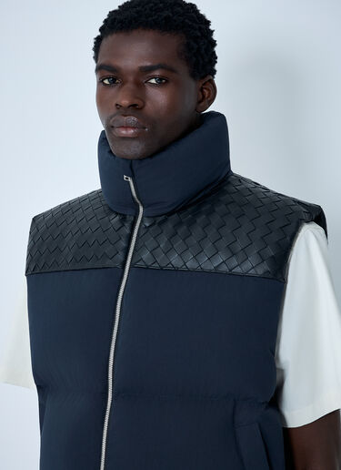Bottega Veneta Tech Nylon Puffer Gilet Navy bov0162005