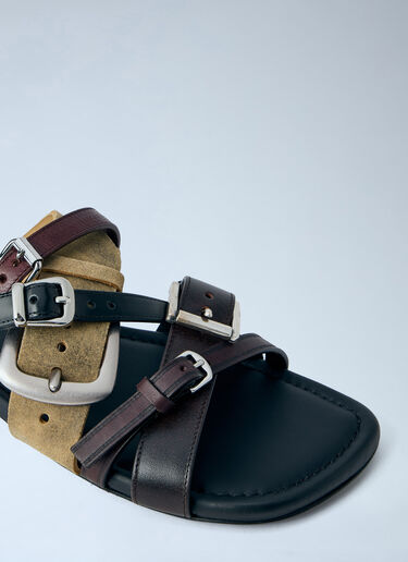 LN-CC® - Acne Studios: Leather Belts Strap Sandals - Brown Acne Studios Leather Belts Strap Sandals Brown acn0364020