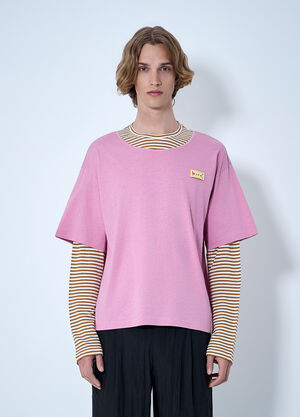 LN-CC® - Marni: Long-Sleeved T-Shirt - Pink Marni Long-Sleeved T-Shirt Pink mni0164004