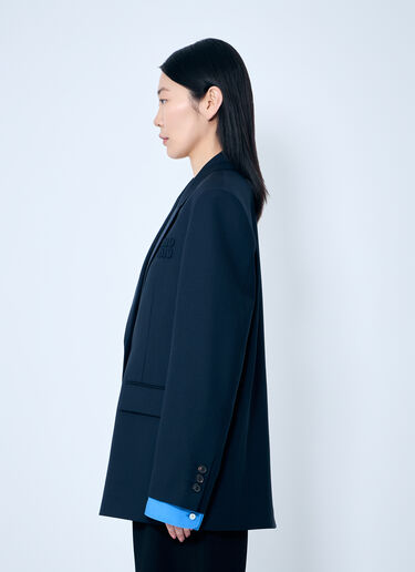LN-CC® - Miu Miu: Single-Breasted Gabardine Blazer - Blue Miu Miu Single-Breasted Gabardine Blazer Blue miu0259007