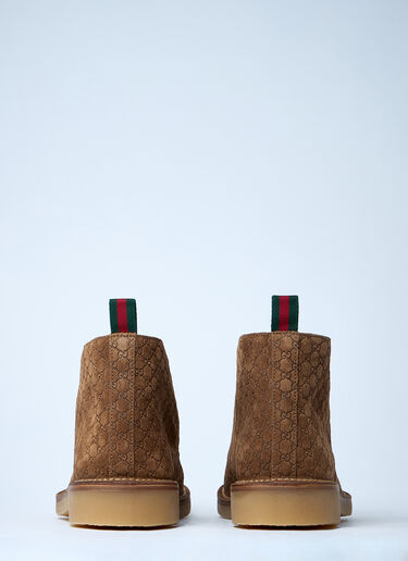 LN-CC® - Gucci: GG Suede Boots - Brown Gucci GG Suede Boots Brown guc0161046