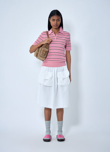 LN-CC® - Miu Miu: Gathered Skirt - White Miu Miu Gathered Skirt White miu0263009