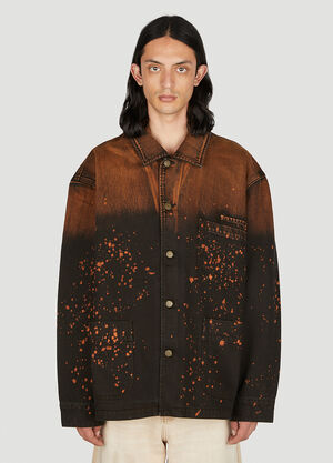 LN-CC® - Guess USA: Splattered Denim Chore Jacket - Black Guess USA Splattered Denim Chore Jacket Black gue0152001