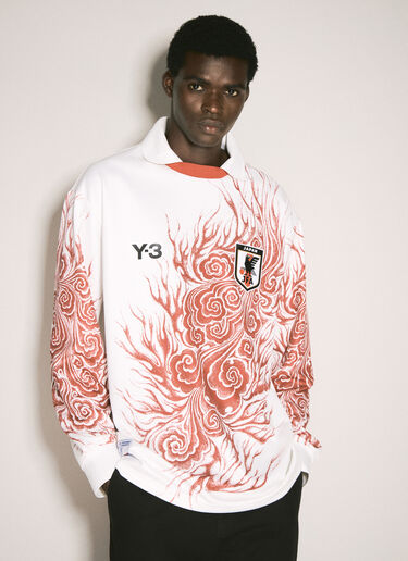 LN-CC® - Y-3 JFA: Logo Applique Long-Sleeve T-Shirt - White Y-3 JFA Logo Applique Long-Sleeve T-Shirt White yjf0158012