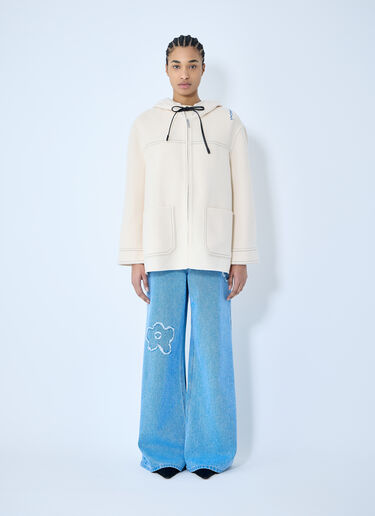 LN-CC® - Marni: Wool-And-Cashmere Hooded Jacket - Beige Marni Wool-And-Cashmere Hooded Jacket Beige mni0259006