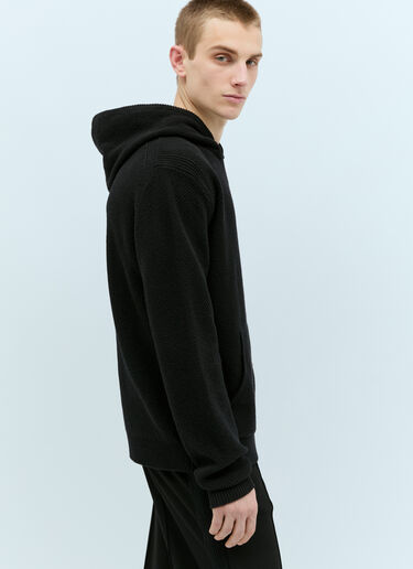 LN-CC® - Moncler: Wool Hooded Sweatshirt - Black Moncler Wool Hooded Sweatshirt Black mon0158031