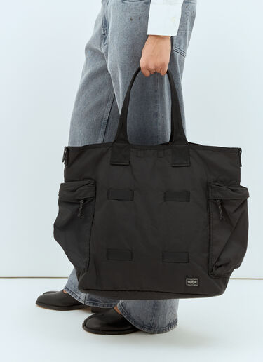LN-CC® - Porter-Yoshida & Co: Force 2Way Tote Bag - Black Porter-Yoshida & Co Force 2Way Tote Bag Black por0358001
